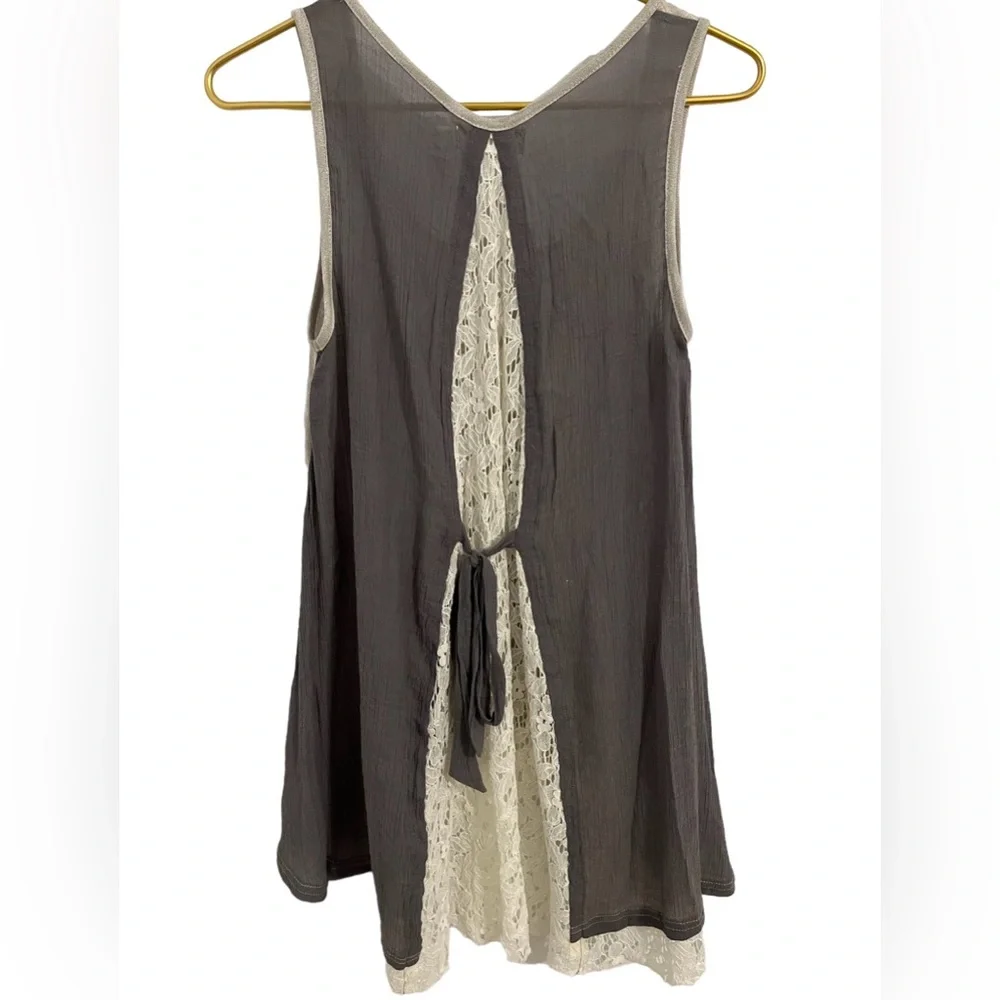 Altar’d state tank size small taupe and beige neutrals with lace side size small - Picture 4 of 5